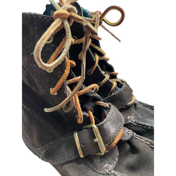 Men’s Ralph Lauren Polo Ranger Brown Suede Boots Shoes Distressed 8D Style 14557 - Picture 6 of 12
